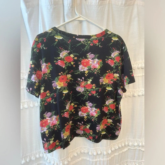 Buffalo David Bitton black floral T shirt size L - Picture 4 of 5